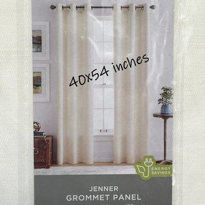 1 NEW Soft Cream Grommet Panel Curtain 40x54 Inch Lined JC Penney Energy Savings